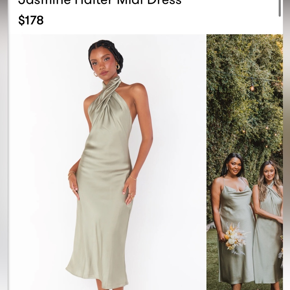 Jasmine Halter midi dress